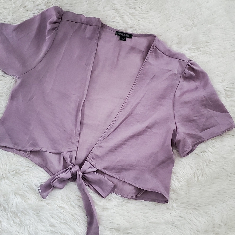 NBW Wild Fable Lavendar Silk Top